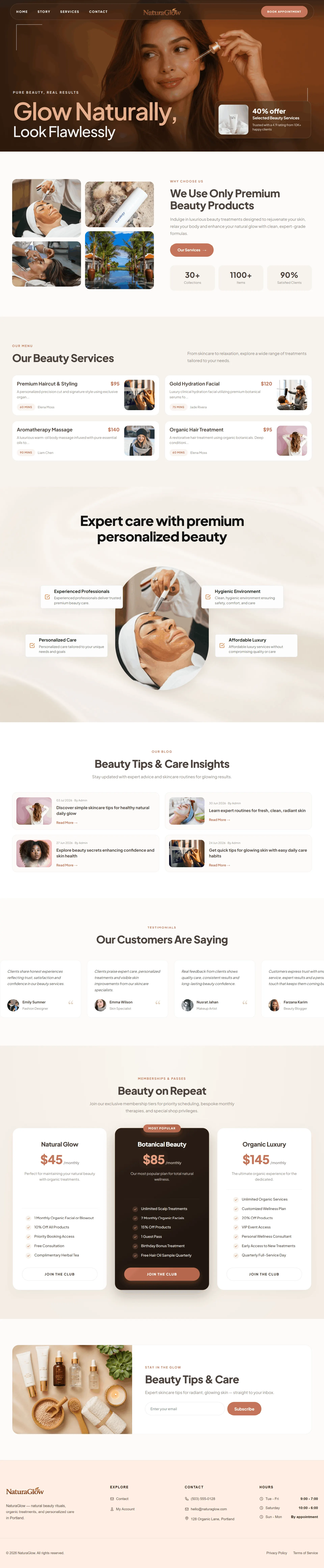 NaturaGlow — BookFlow Demo